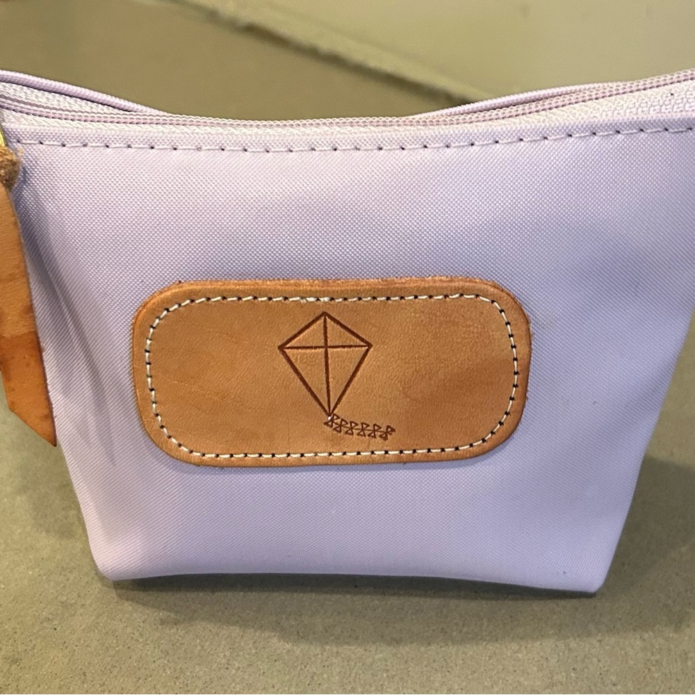 Jon Hart design slate coated, canvas grande, travel cosmetic makeup zip pouch